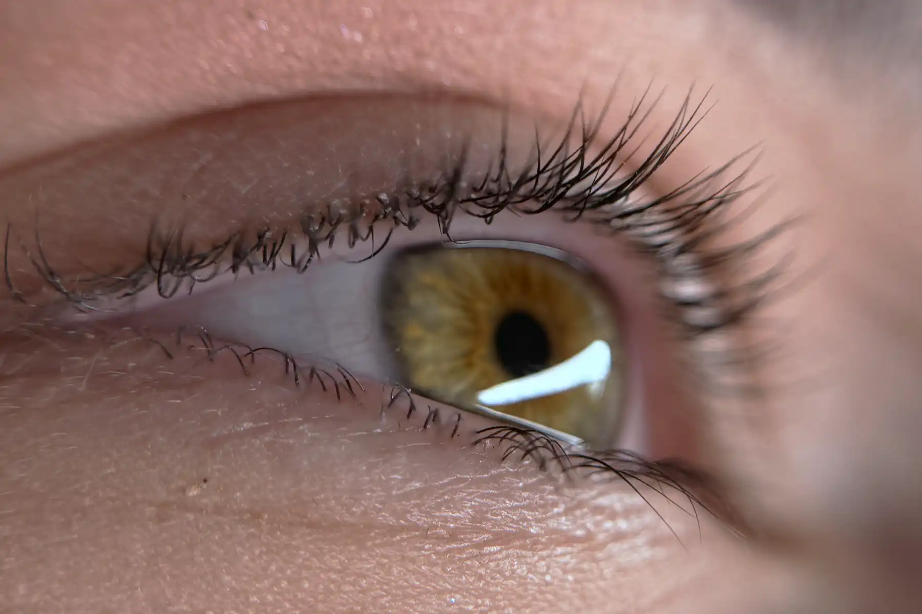 Lash lifting — řasy před ošetřením v SkinArth Studiu